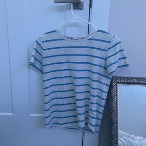 Blue and white stripped shirt
